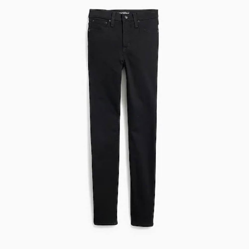 J Crew Factory 9" mid-rise black skinny jean in signature stretch AG727